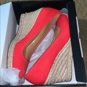 Orangey , Wedge Heels